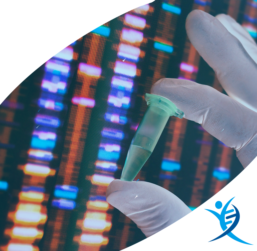 Gene Companion - Sample and DNA Gel Electrophoresis in background